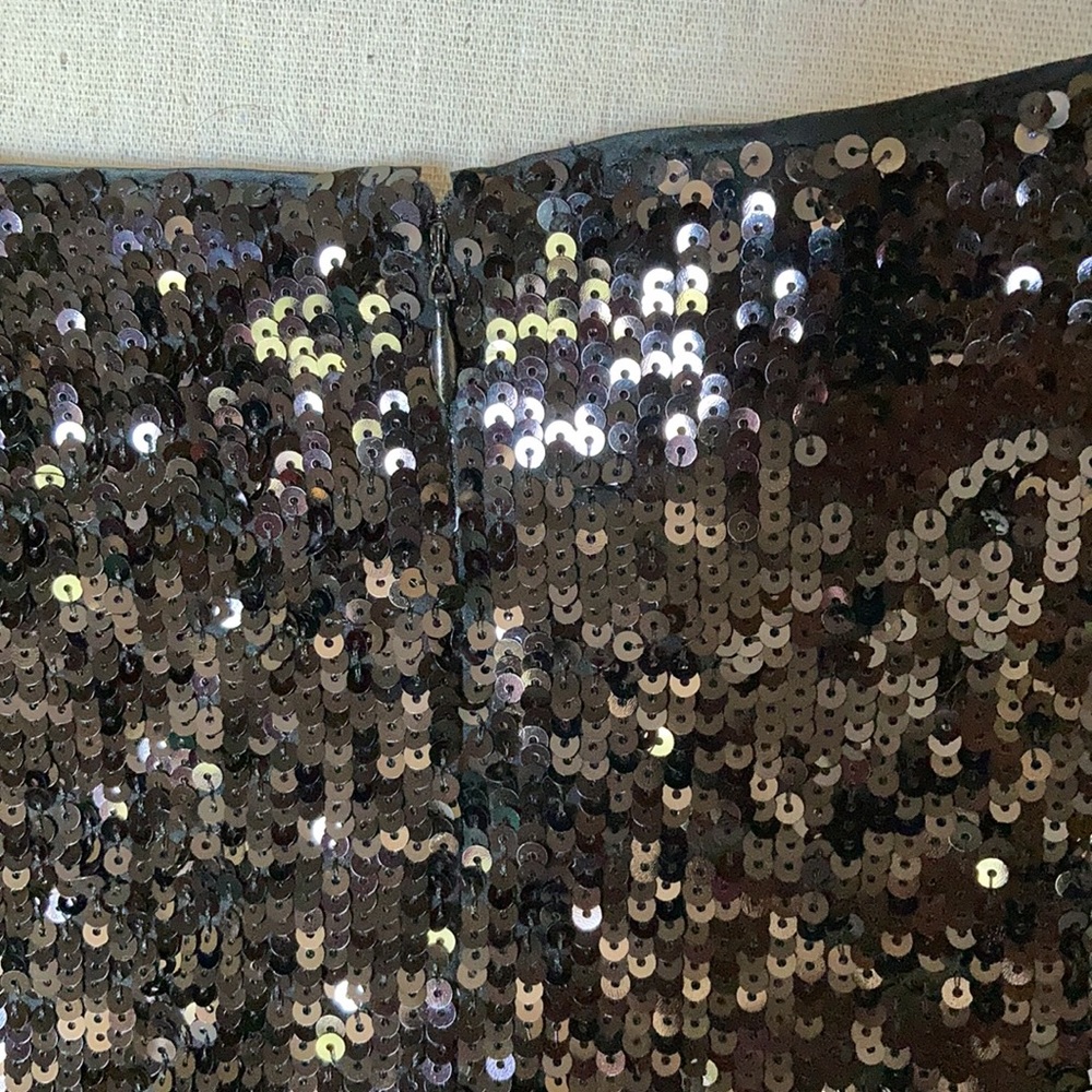 Black sequin knee length skirt from Banana Republic - Picture 4 of 6